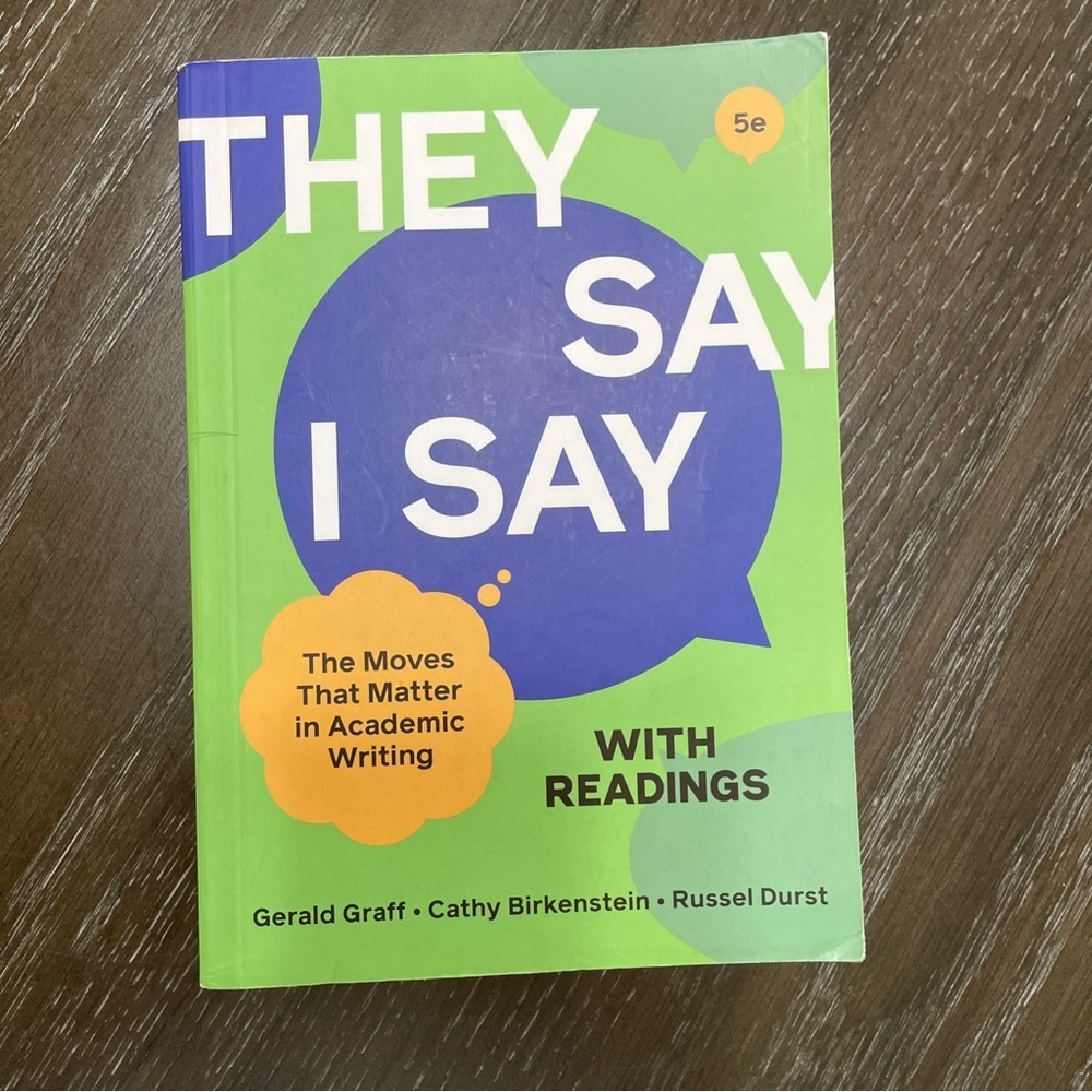 They Say I Say 5th Edition Book
